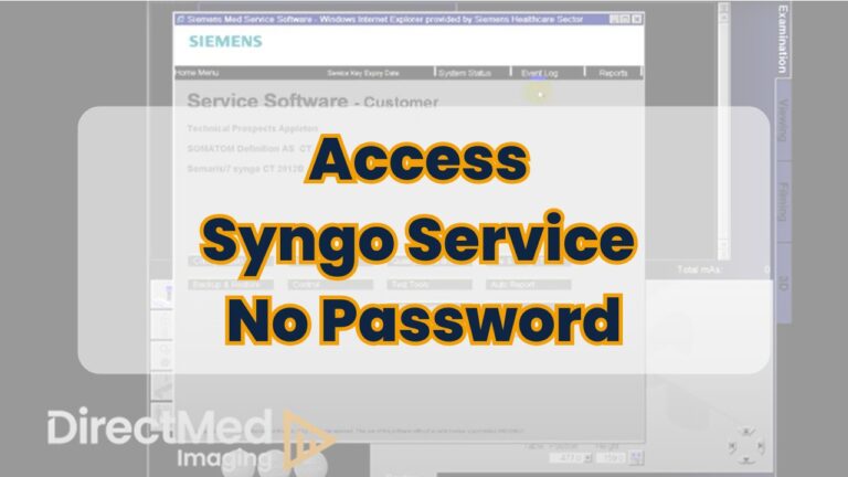Accessing Syngo Service No Password